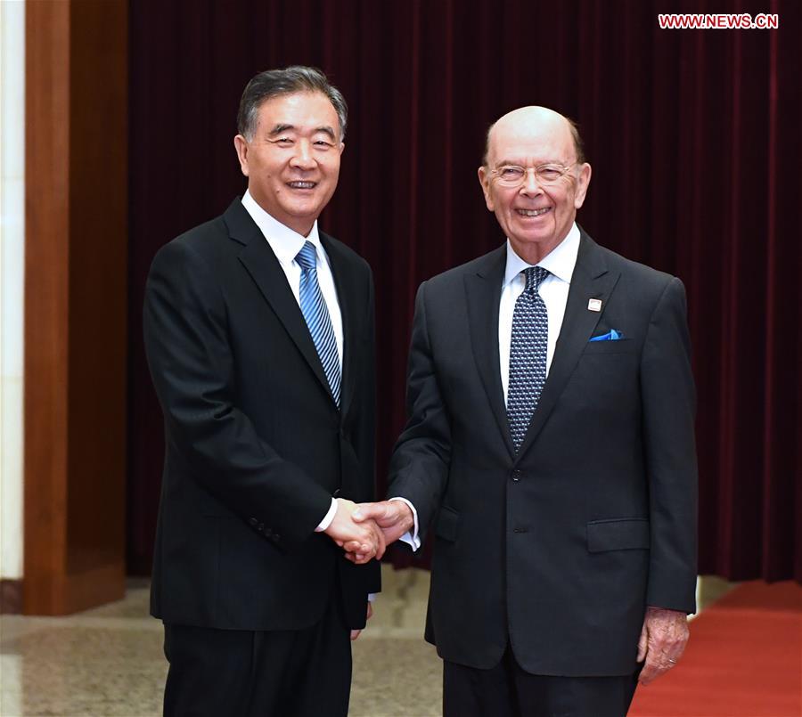 CHINA-BEIJING-WANG YANG-U.S. COMMERCE SECRETARY-TALKS (CN)