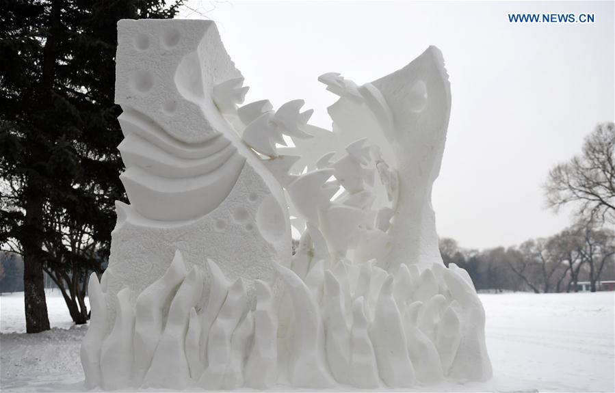 CHINA-HEILONGJIANG-HARBIN-SNOW SCULPTURE-COMPETITION (CN)