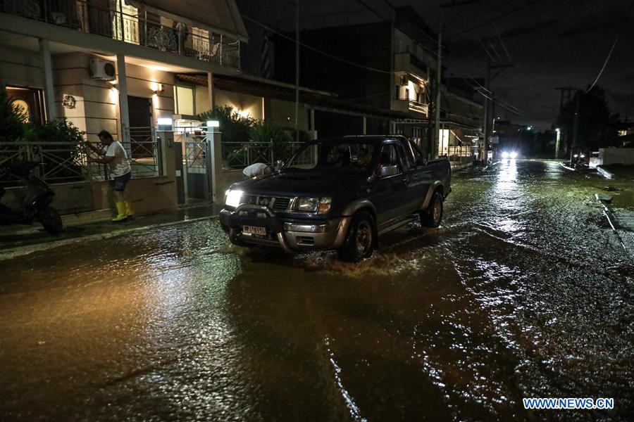 GREECE-MANDRA TOWN-FLOOD