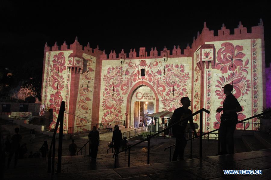 MIDEAST-JERUSALEM-OLD CITY-LIGHT FESTIVAL