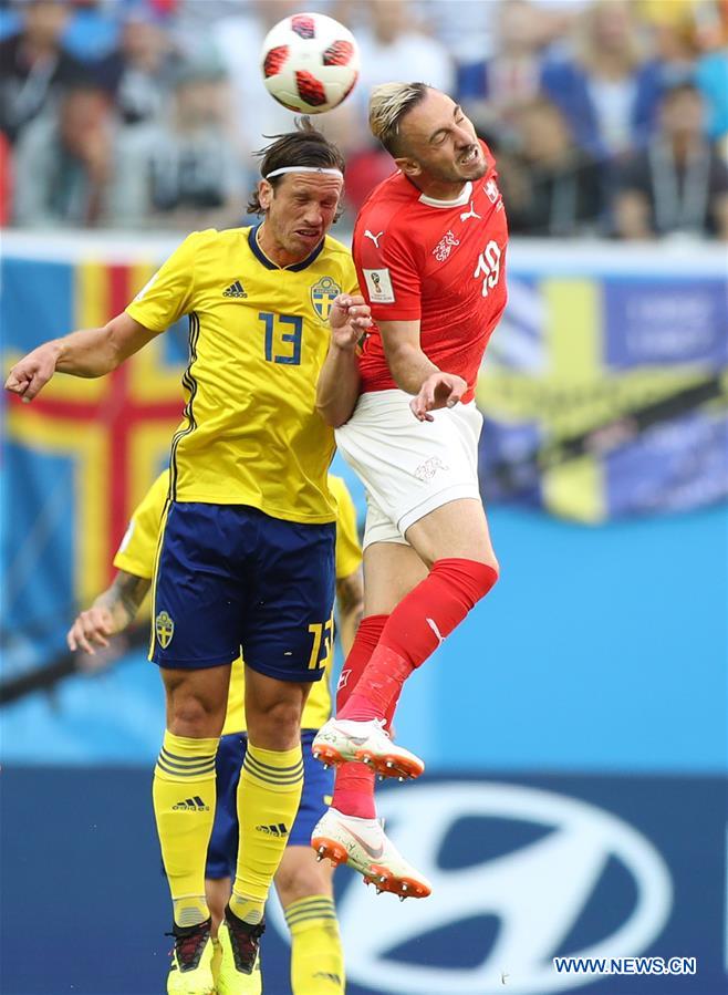 (SP)RUSSIA-SAINT PETERSBURG-2018 WORLD CUP-ROUND OF 16-SWITZERLAND VS SWEDEN