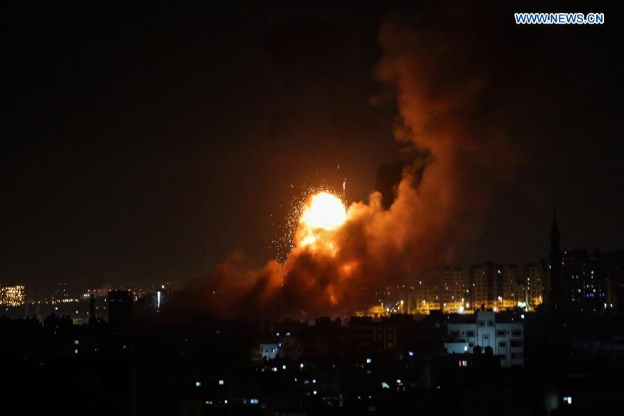 MIDEAST-GAZA CITY-ISRAEL-AIR STRIKES