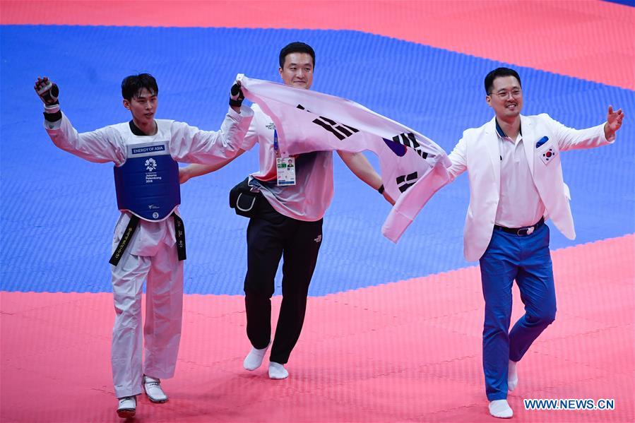 (SP)INDONESIA-JAKARTA-ASIAN GAMES-WRESTLING-MEN'S TAEKWONDO 58 KG