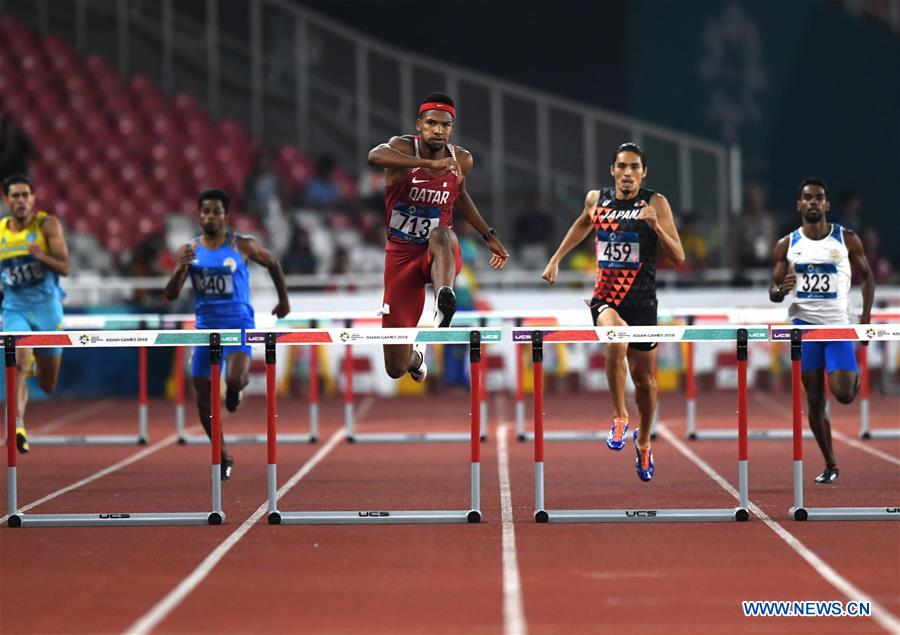 (SP)INDONESIA-JAKARTA-ASIAN GAMES-ATHLETICS-MEN'S 400M HURDLES