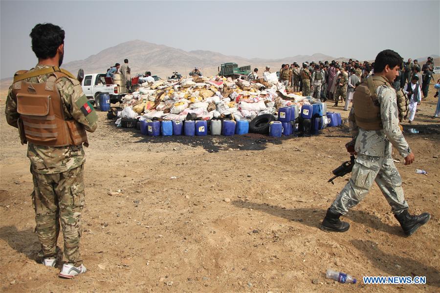 AFGHANISTAN-NANGARHAR-BURN-DRUG SEIZED