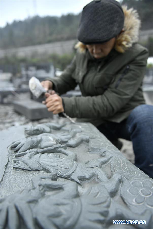 CHINA-HUBEI-ENSHI-ROCK CARVING (CN)