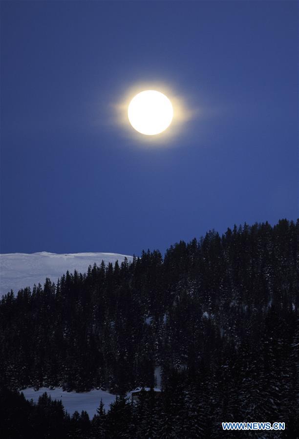 SWITZERLAND-DAVOS-SUPER MOON