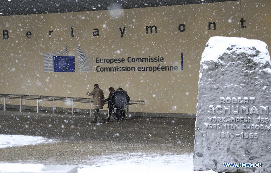 BELGIUM-BRUSSELS-SNOW