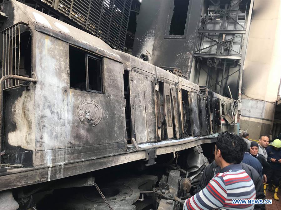 EGYPT-CAIRO-TRAIN STATION-FIRE