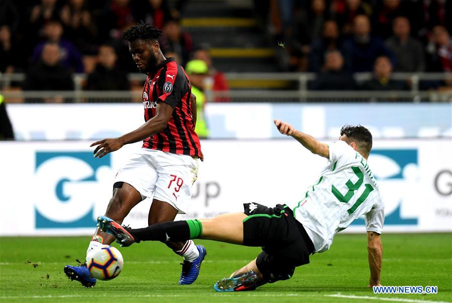 (SP)ITALY-MILAN-SOCCER-SERIE A-AC MILAN VS SASSUOLO