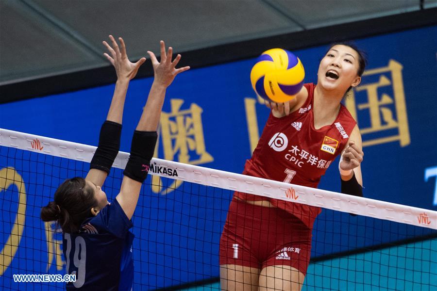 (SP)CHINA-MACAO-VOLLEYBALL-NATIONS LEAGUE-CHN VS THA