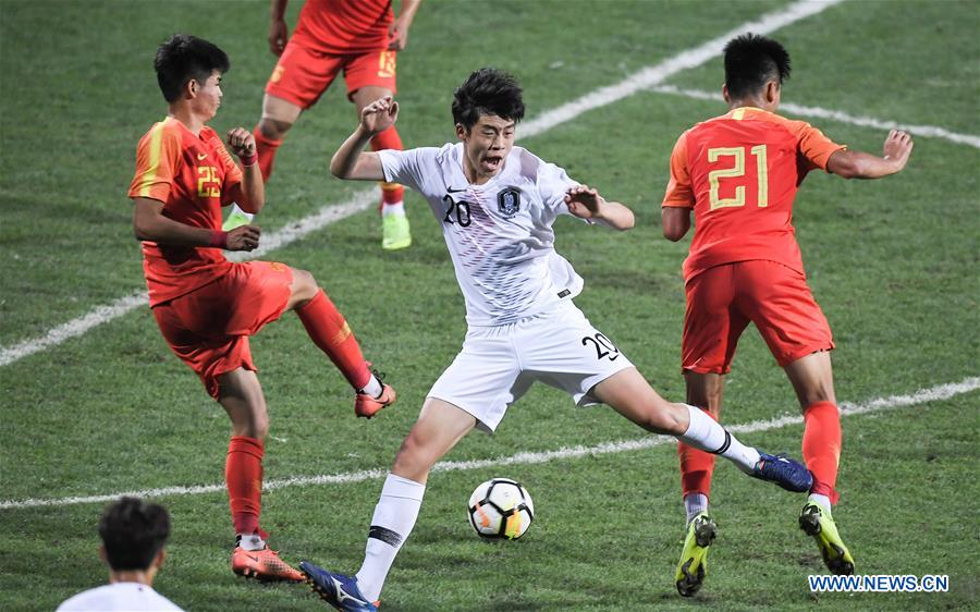 (SP)CHINA-CHENGDU-FOOTBALL-PANDA CUP INTERNATIONAL YOUTH TOURNAMENT-CHN U18 VS KOR U18 (CN)