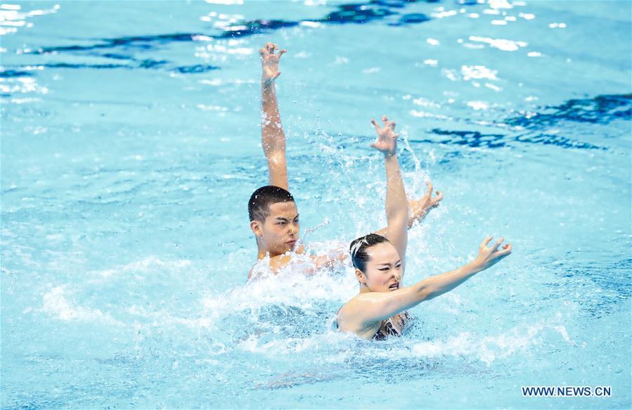 (SP)SOUTH KOREA-GWANGJU-FINA WORLD CHAMPIONSHIPS-ARTISTIC SWIMMING-MIXED DUET TECHNICAL