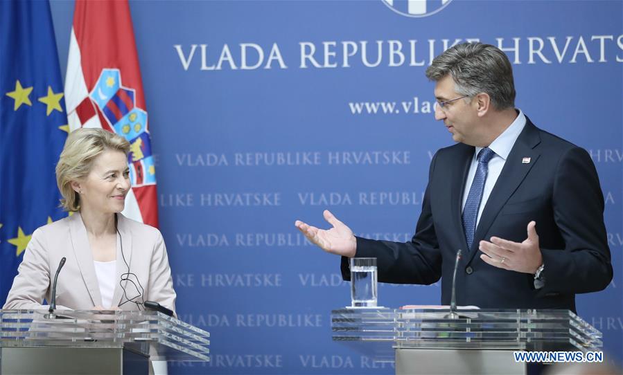 CROATIA-ZAGREB-URSULA VON DER LEYEN-VISIT