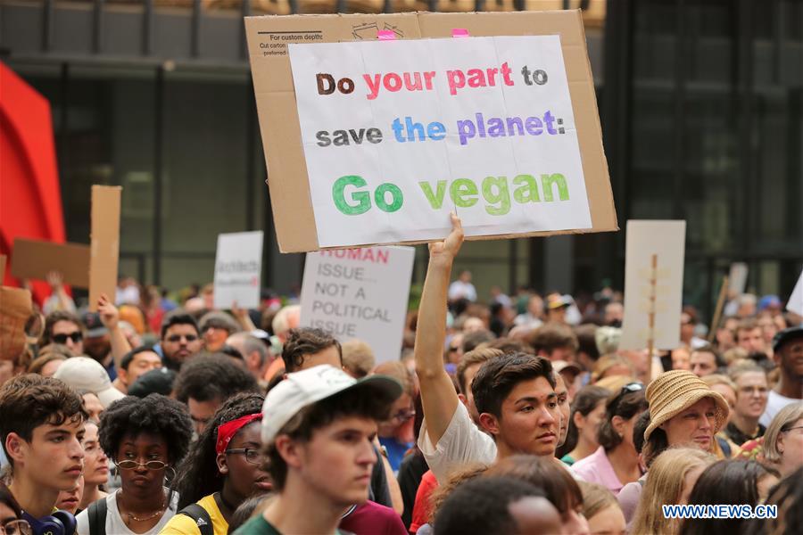 U.S.-CHICAGO-CLIMATE CHANGE-STRIKE