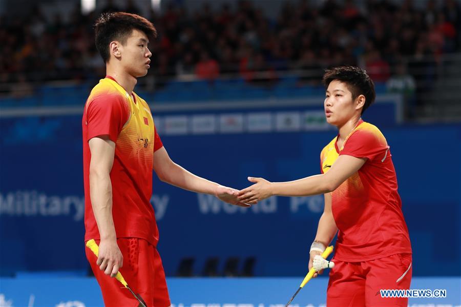 (SP)CHINA-WUHAN-7TH MILITARY WORLD GAMES-BADMINTON