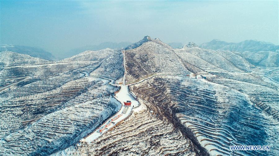 CHINA-HEBEI-TERRACED FIELDS-SNOW SCENERY (CN)