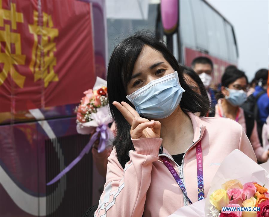 (PORTRAITS)CHINA-GUANGXI-COVID-19-MEDICS-RETURN HOME-ARRIVAL (CN)