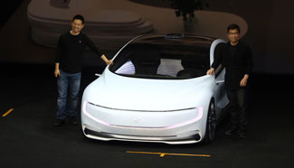 Internet electric driverless concept car LeSEE unveiled in Beijing