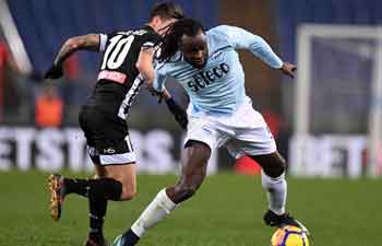 Lazio beats Udinese 3-0 in Serie A soccer match